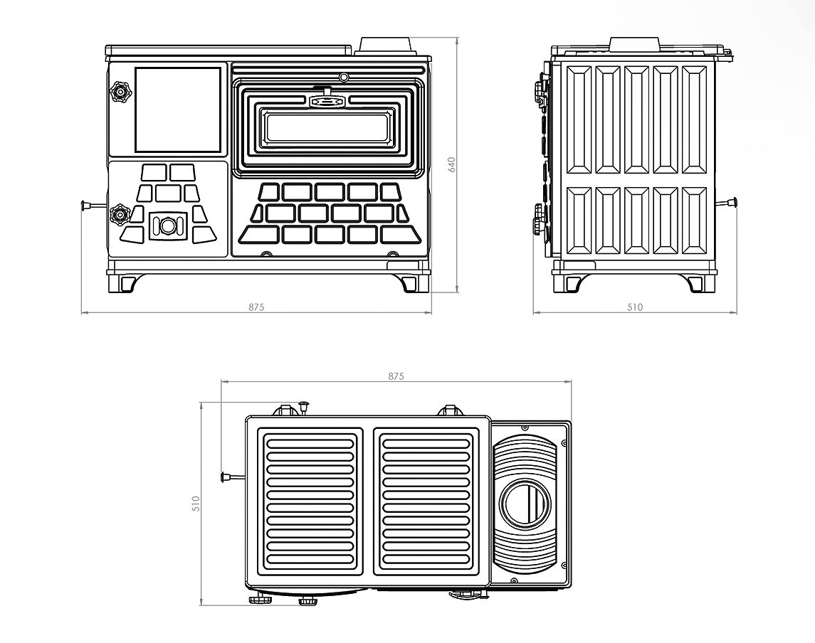 PIZZA CHEF- ONE OVEN & GLASS ON FIRE BOX