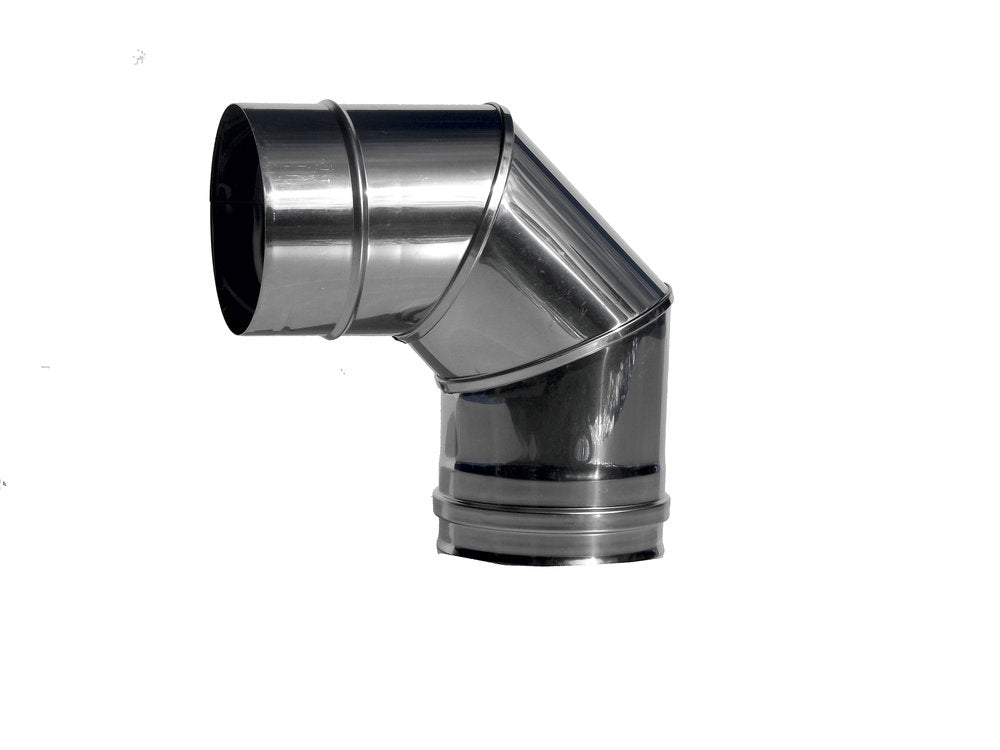 90 DEGREES ANGLE ELBOW FLUE 4" 5" 6" 7" 8" 10"